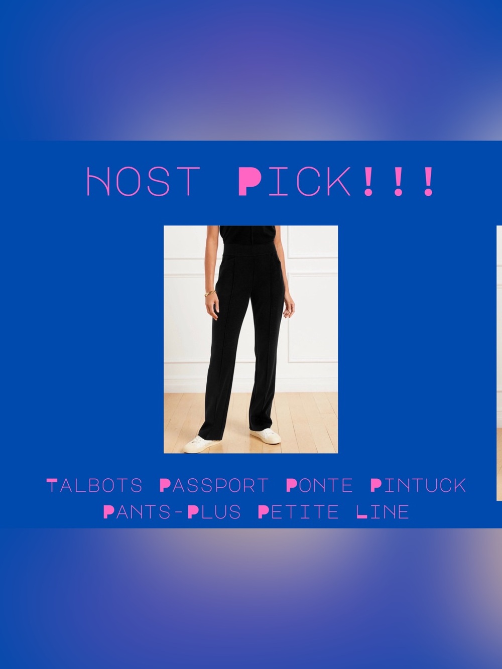 Talbots Passport Ponte Pintuck Pants-NWT-size in photos